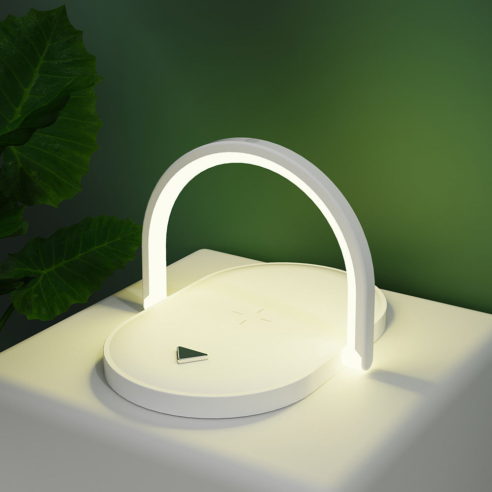 Wireless Charging Dock with Adjustable Reading Lamp – Perfect for Bedside, Desk, or Travel Use