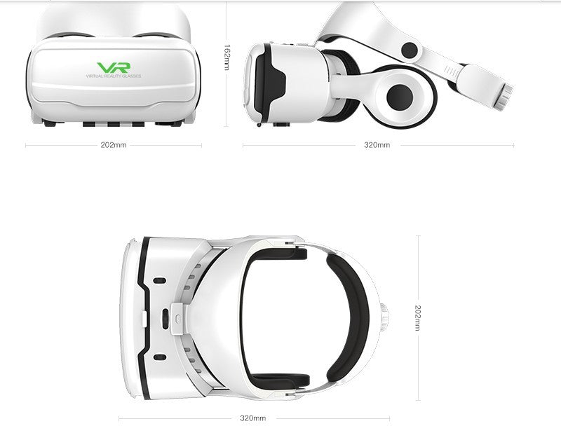 Experience 360° VR Gaming & Movies in High Definition with Comfortable, Head-Mounted Design