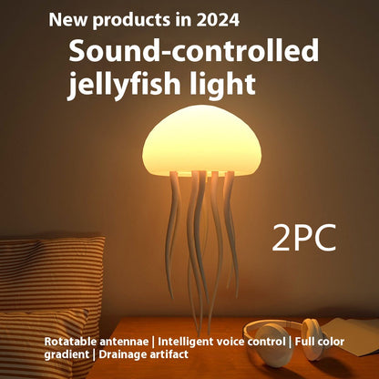 LED Jellyfish Mood Lamp – Portable Night Light & Smart Table Lamp for Desk or Bedside