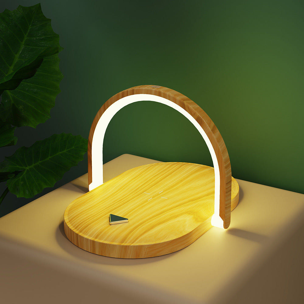 Wireless Charging Dock with Adjustable Reading Lamp – Perfect for Bedside, Desk, or Travel Use