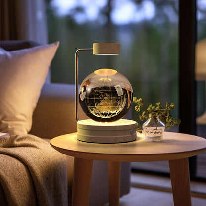Crystal Ball Dinosaur Night Light – USB Cosmic Bedside Lamp with Warm Light, Birthday Gift