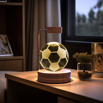 Crystal Ball Dinosaur Night Light – USB Cosmic Bedside Lamp with Warm Light, Birthday Gift