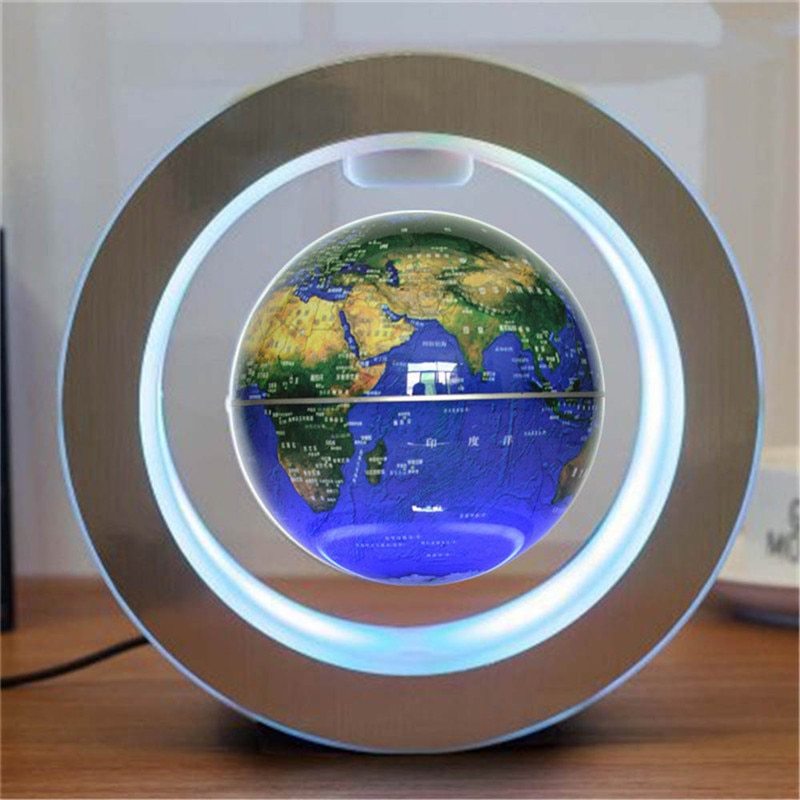 360° Rotating LED Globe for Desk or Office – Unique Floating World Map Decor & Gift Idea