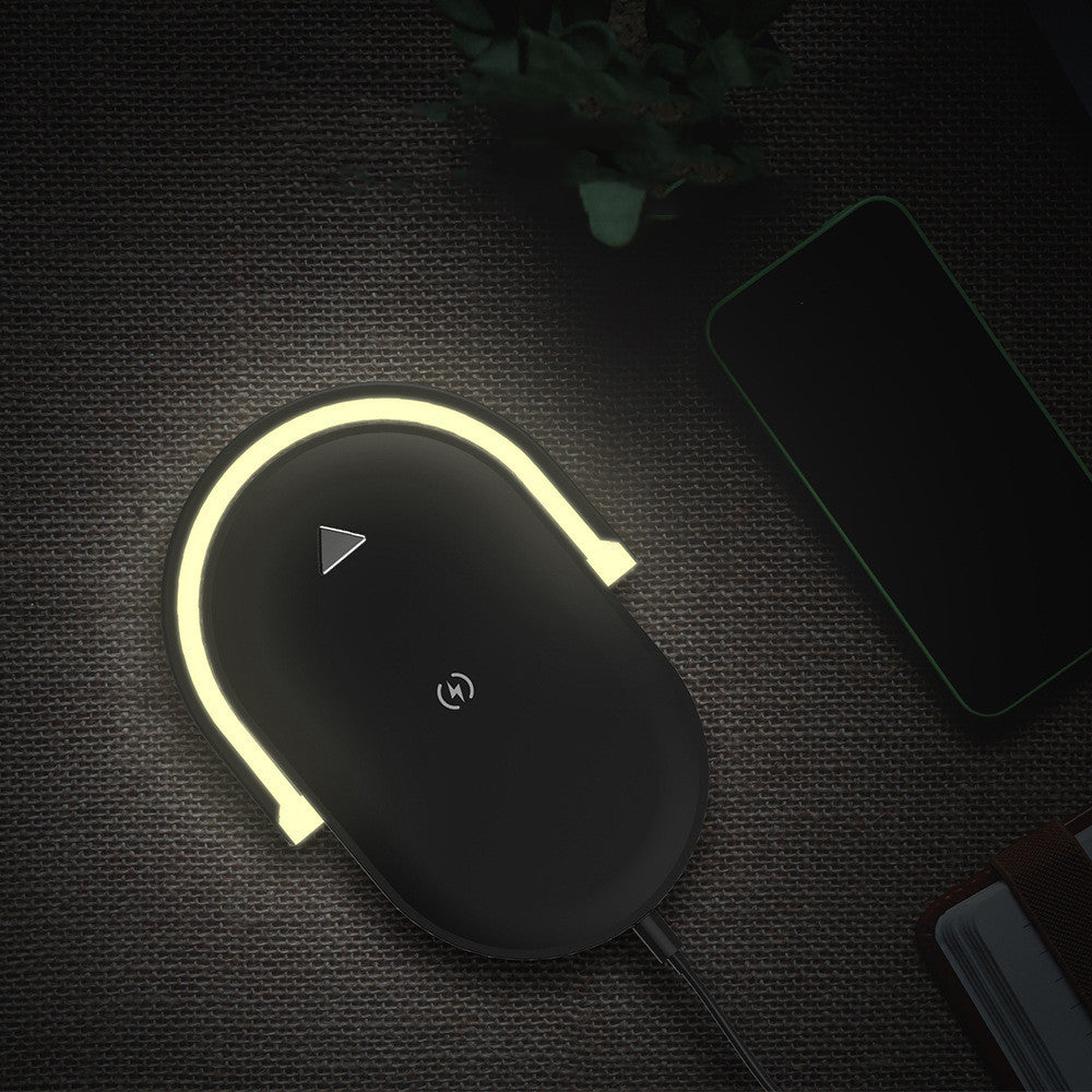 Wireless Charging Dock with Adjustable Reading Lamp – Perfect for Bedside, Desk, or Travel Use