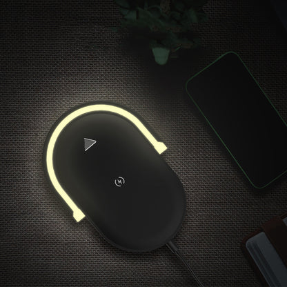 Wireless Charging Dock with Adjustable Reading Lamp – Perfect for Bedside, Desk, or Travel Use