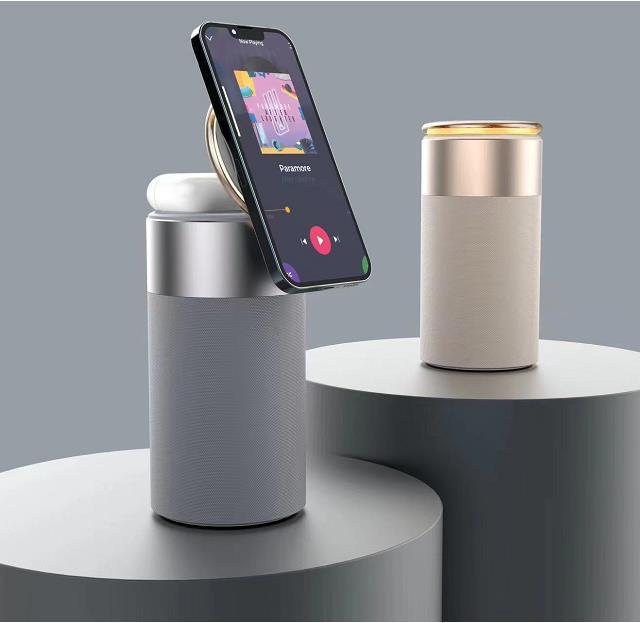 All-in-One Charging Station with Speaker & LED Lamp – Perfect for Home, Office, or Nightstand Use
